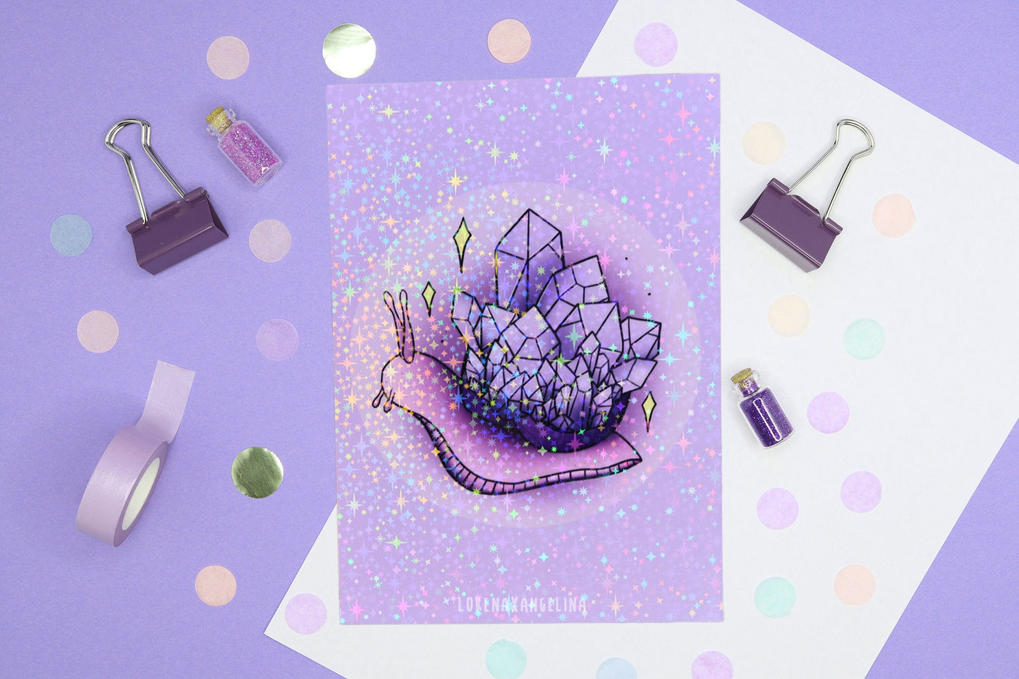 Crystal Snail art print