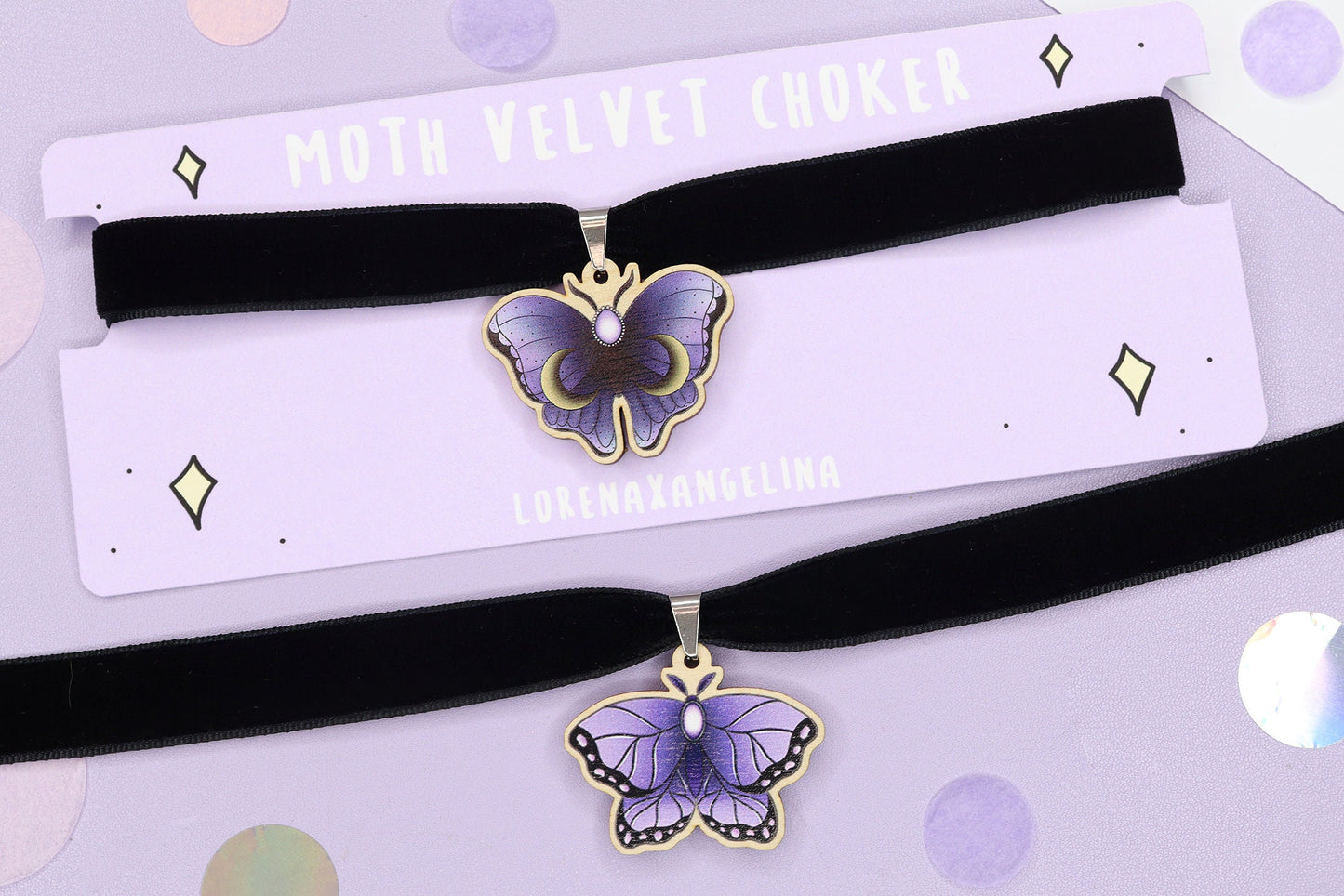 Moth Samt-Choker