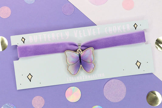 Fairy Butterfly Velvet-Choker