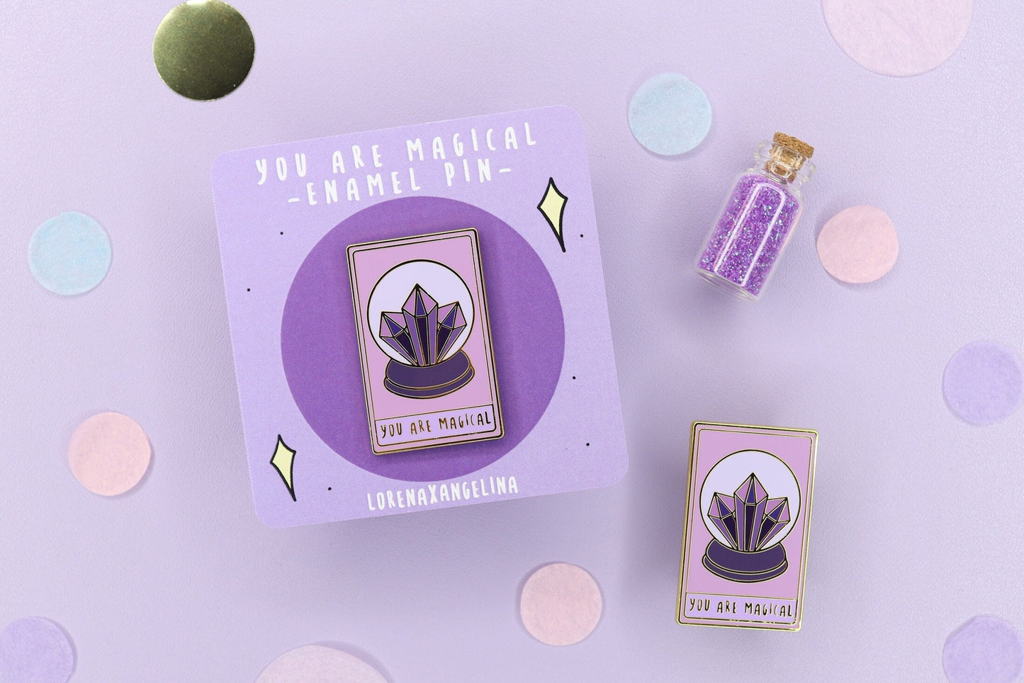 "You Are Magical" Tarot Card Enamel Pin