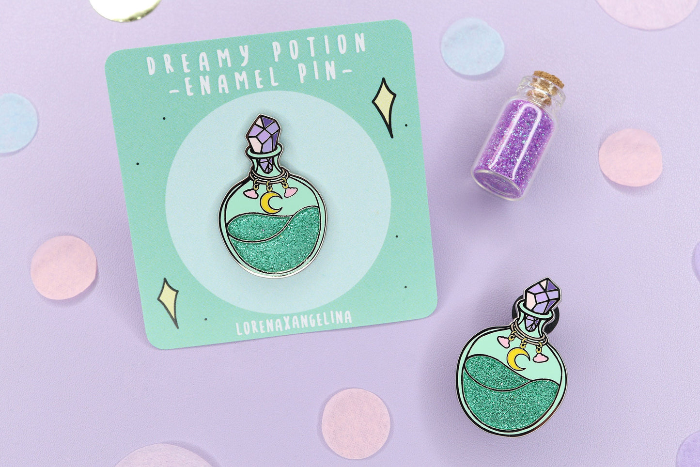 Glitter Potion Enamel Pin