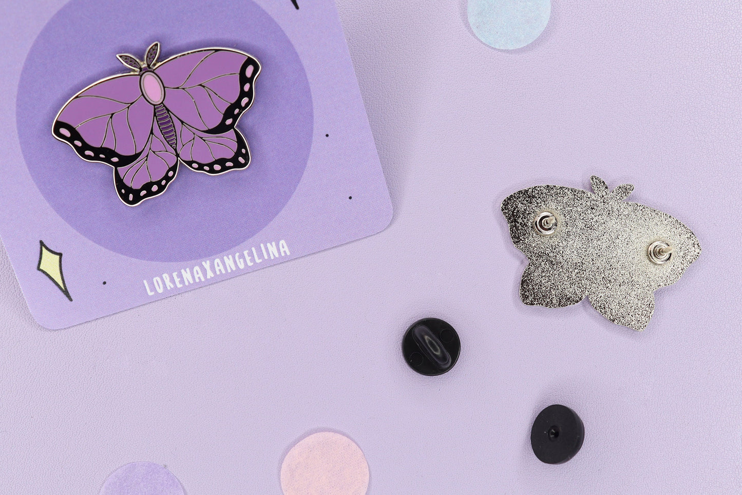 Purple Moth Enamel Pin