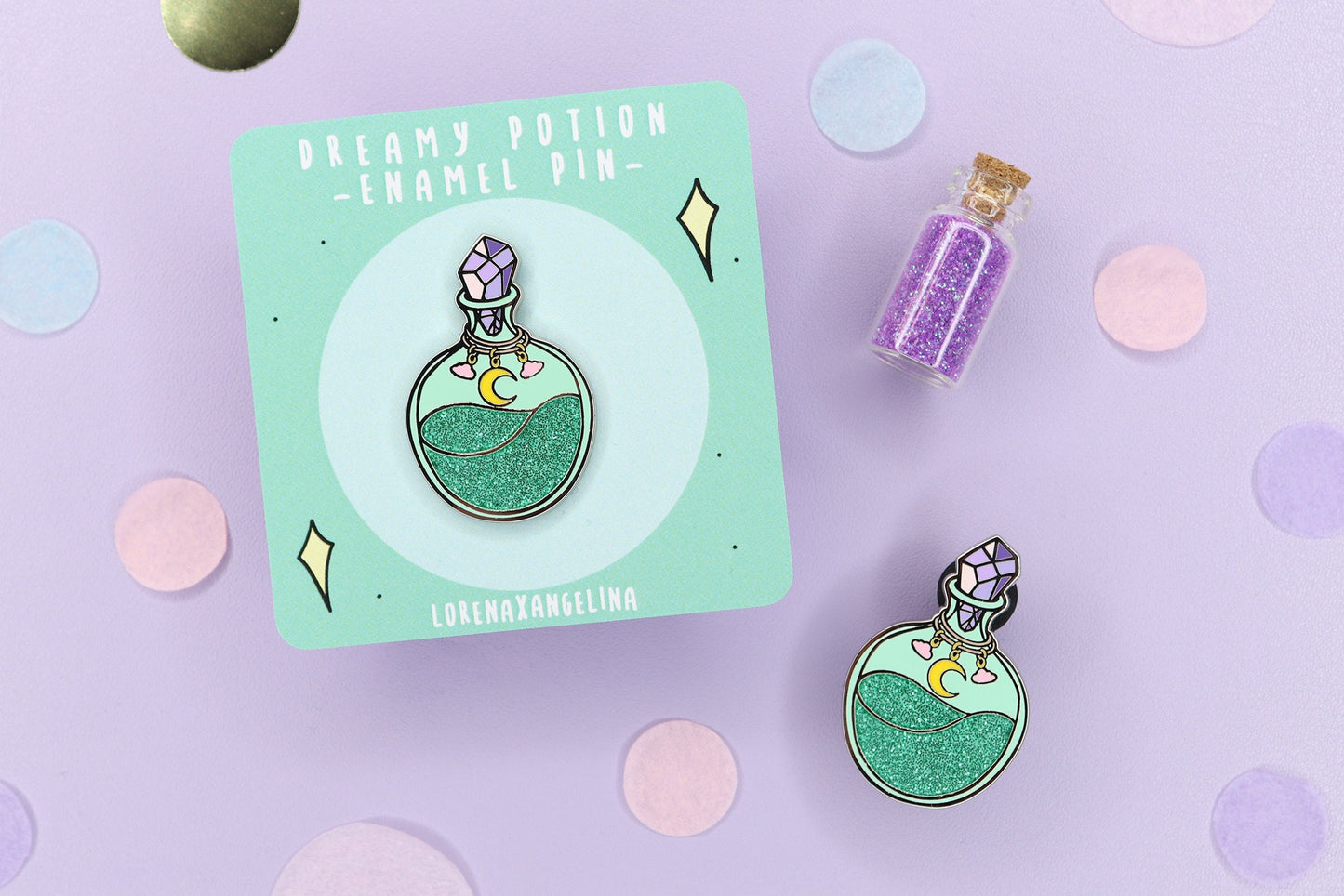 Glitter Potion Enamel Pin