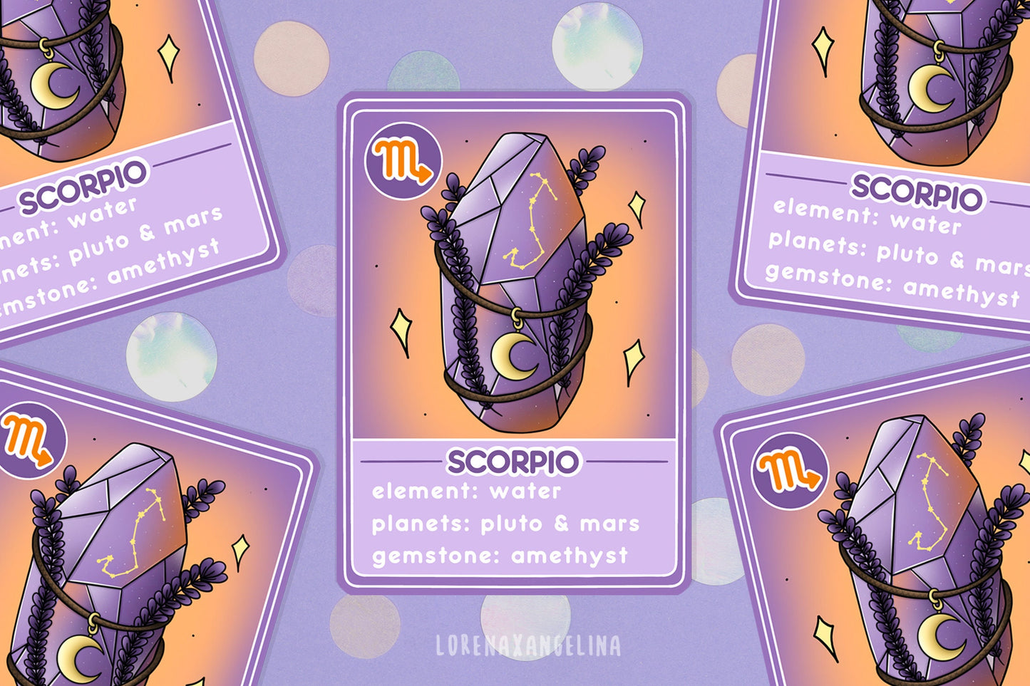 Zodiac Sign Scorpio Orakel Karte