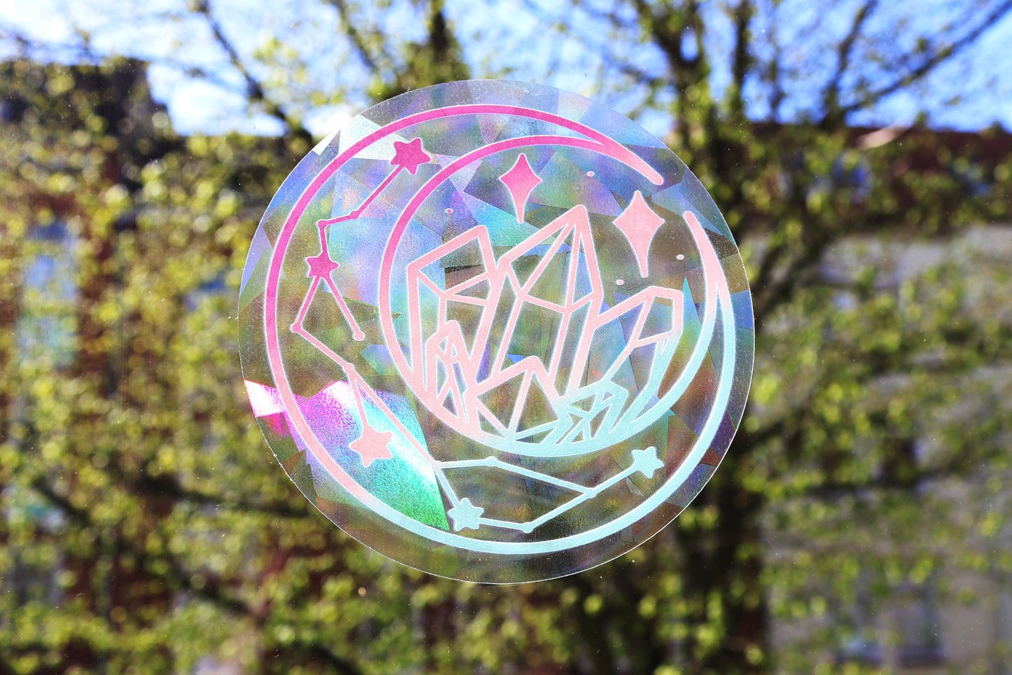 Crystal Moon Suncatcher Sticker