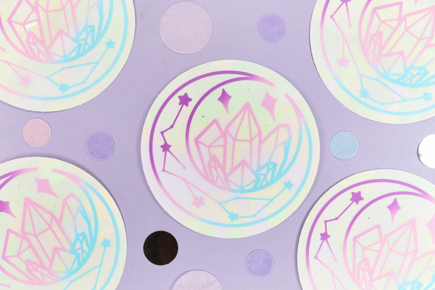 Crystal Moon Suncatcher Sticker