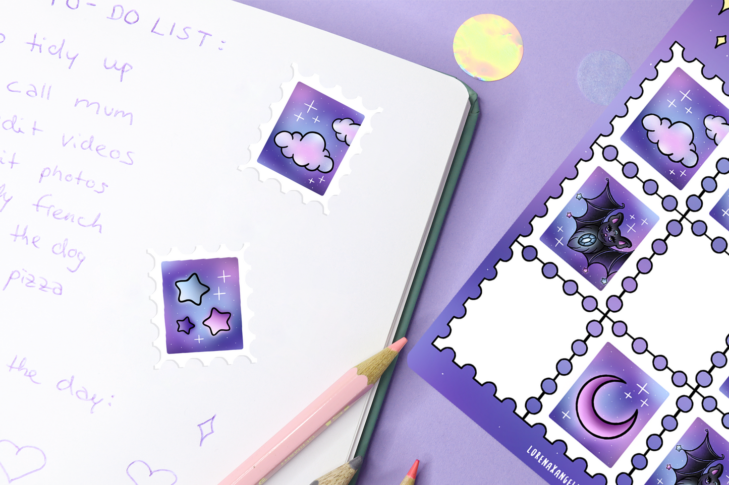 Magical Night Stamp Sticker Sheet