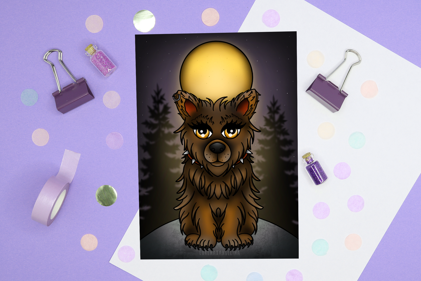 Moonlight werewolf art print