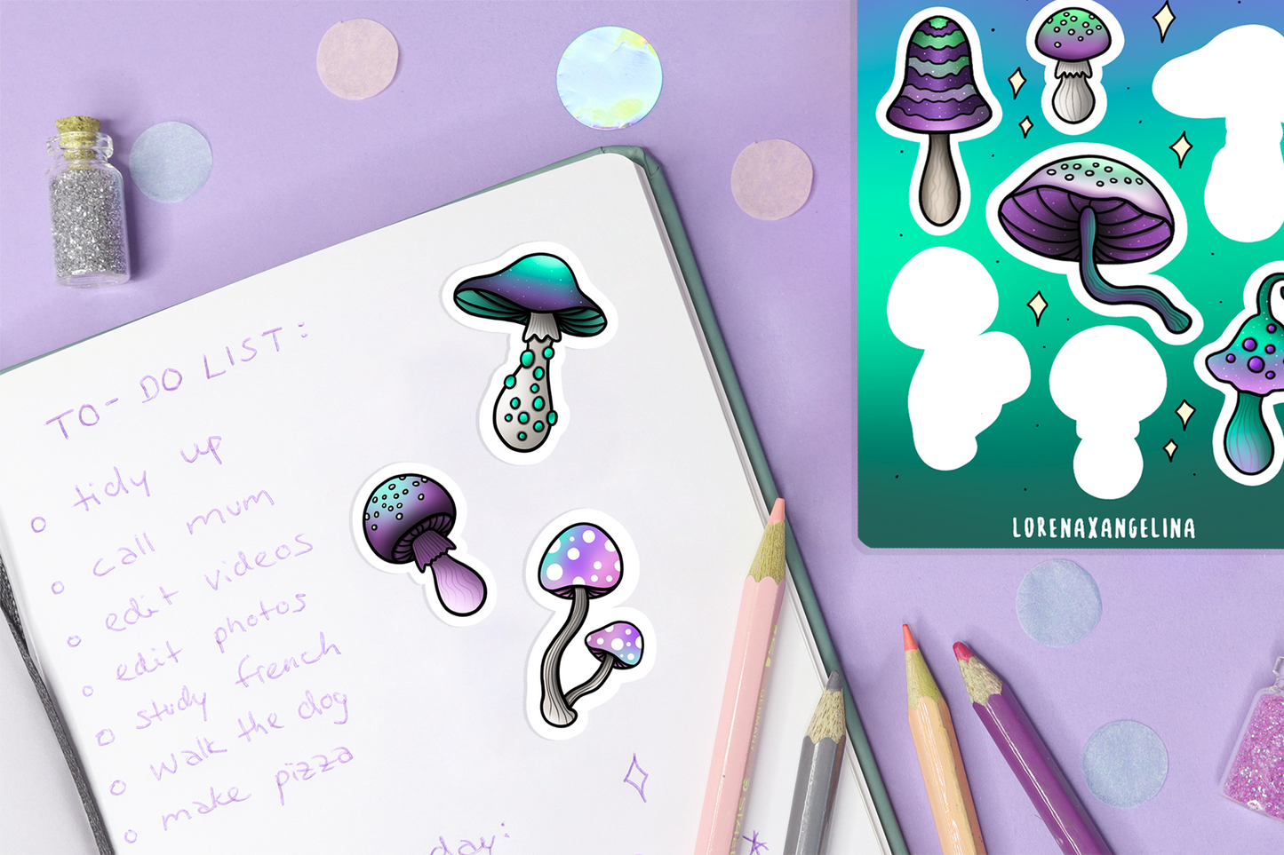 Enchanted Mushroom Mini Sticker Sheet