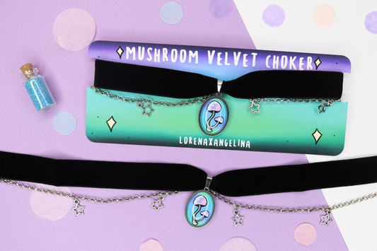 Mushroom Velvet Choker