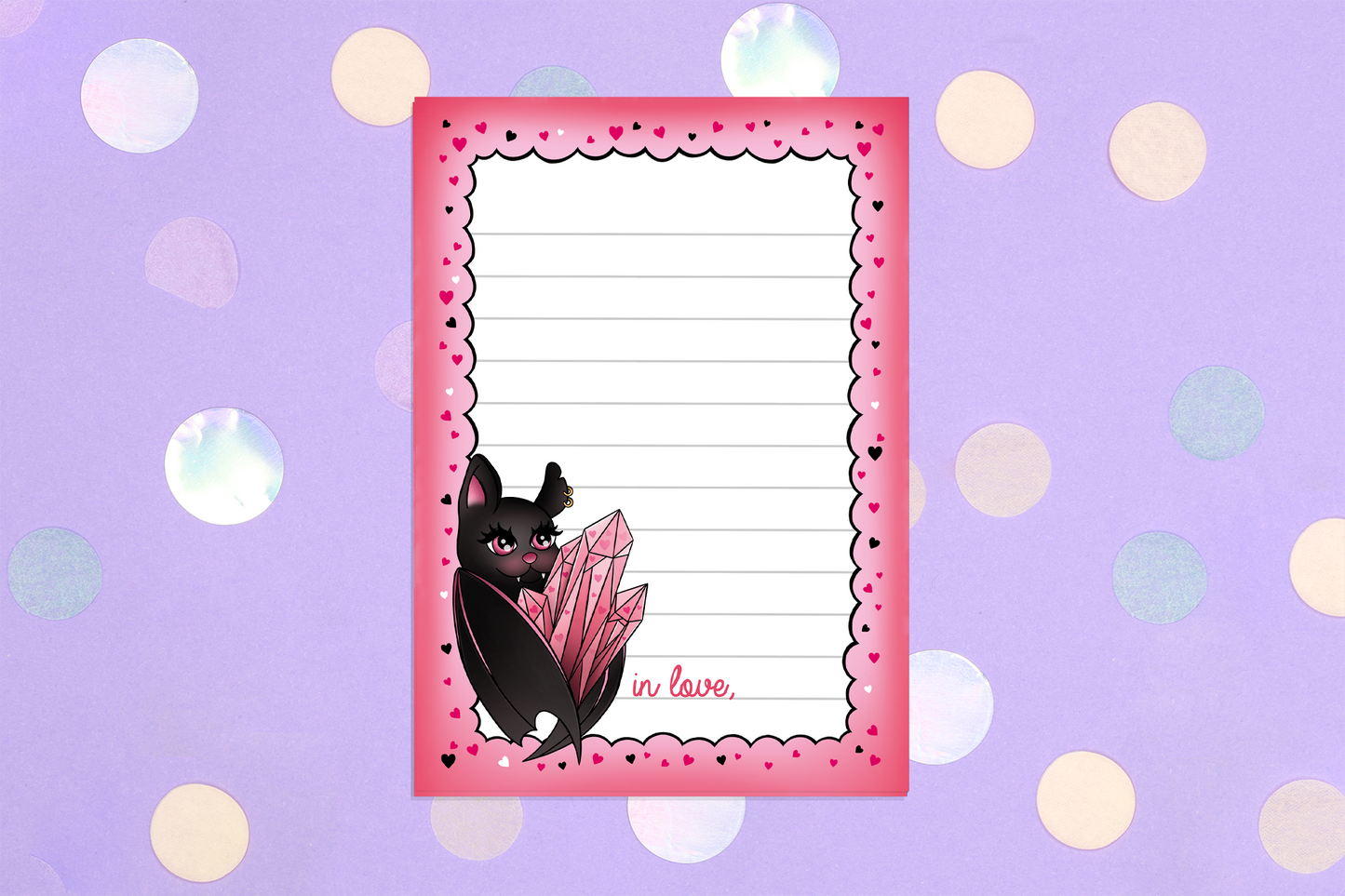 Crystal Bat notepad