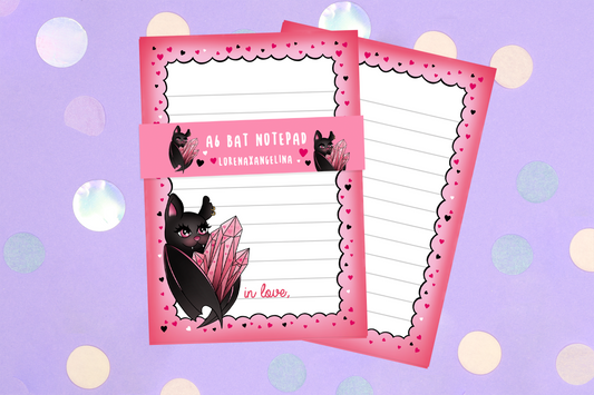 Crystal Bat notepad