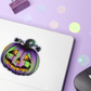 Spooky Pumpkin Holographic Glitter Sticker