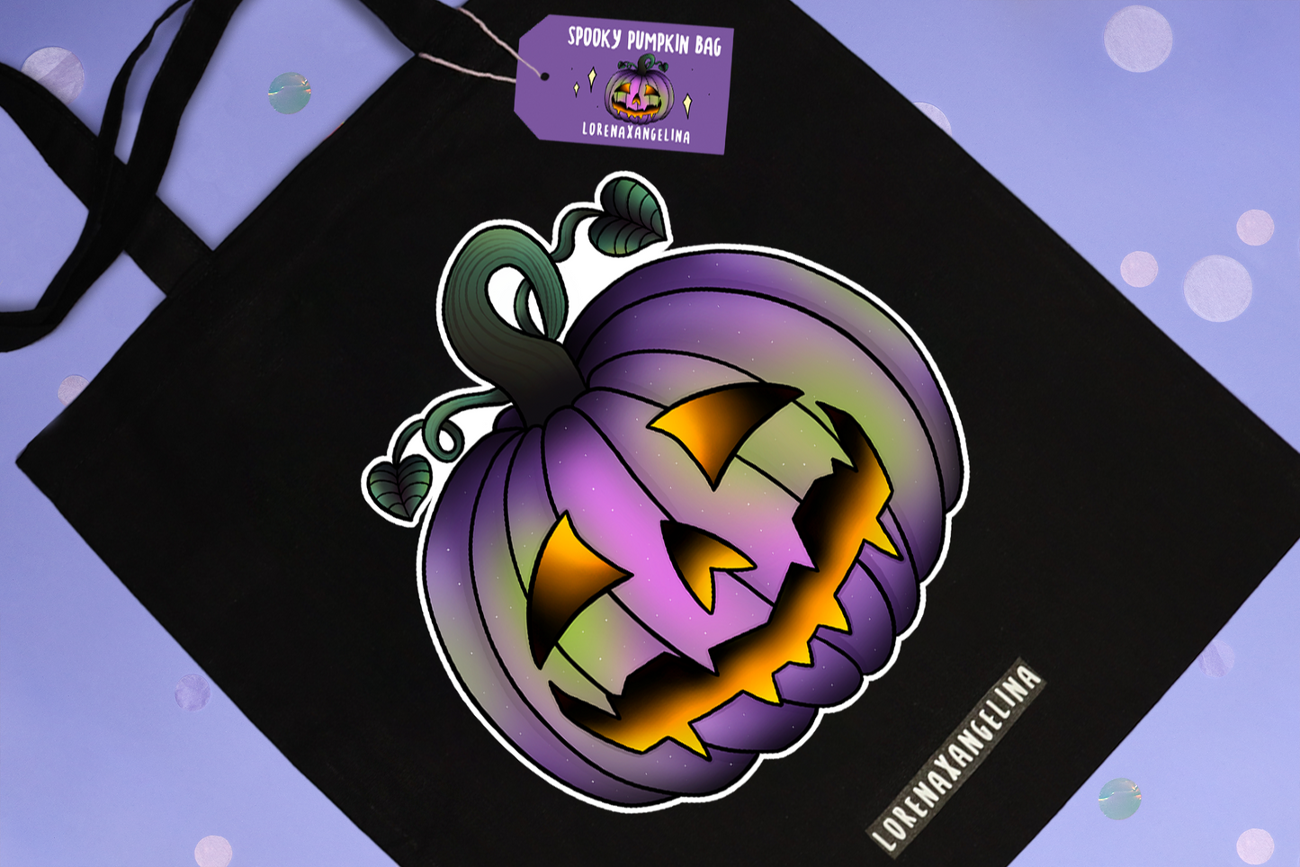 Spooky Pumpkin Organic Cotton Bag